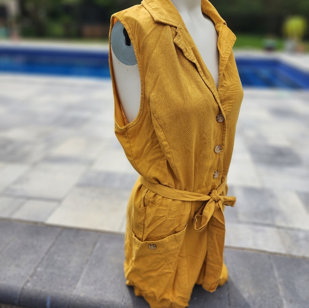 Collins 205 Medium Romper Jumpsuit Mustard